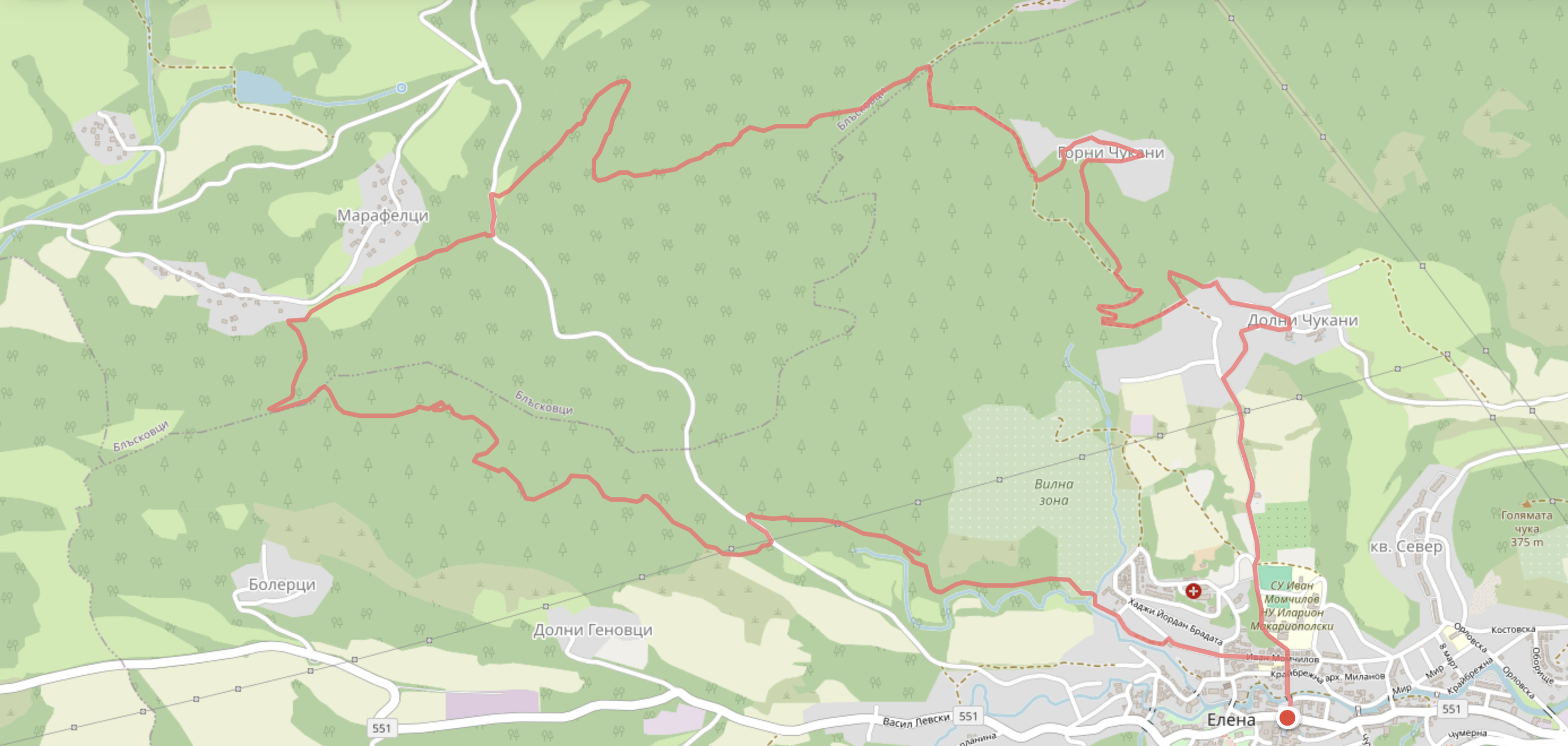 Карта на трасе 12 км
