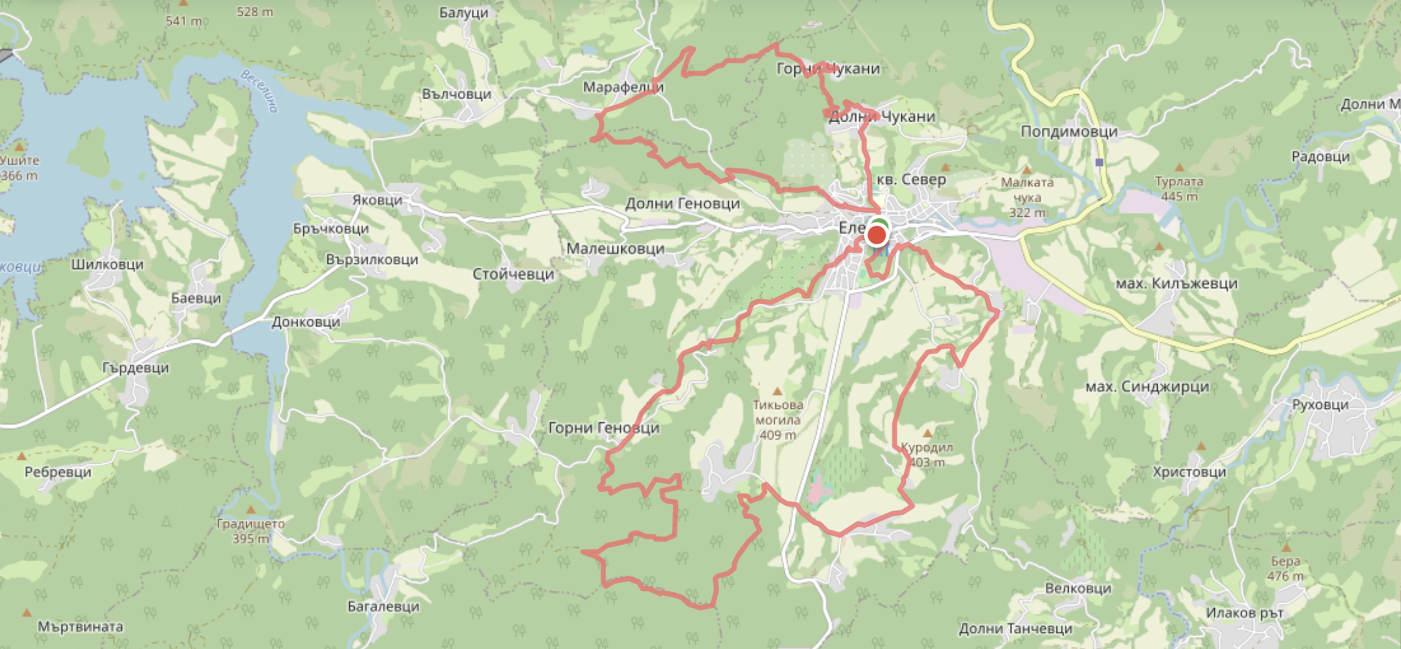 Карта на трасе 33 км